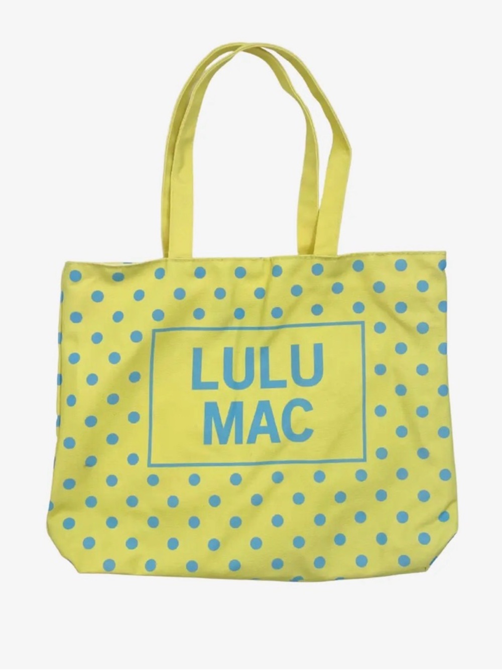 Lulu Mac Yellow & Blue Polka Dot Tote Bag